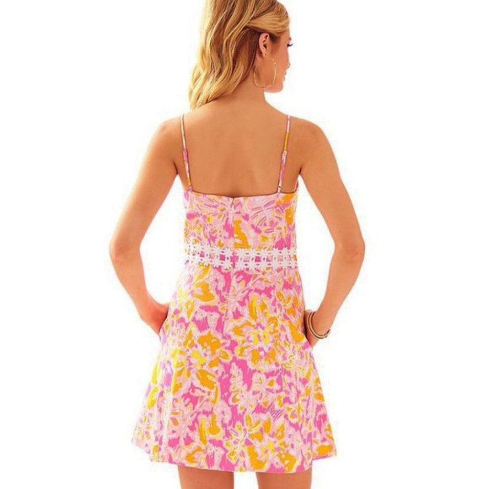 Lilly Pulitzer Pink and Yellow Floral Mini Dress - Picture 2 of 9